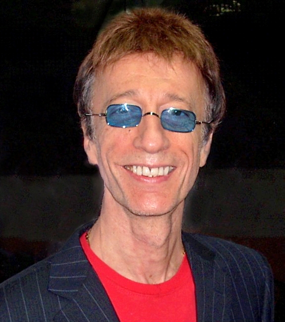 Close Robin Gibb With Wife Dwina Gibb And Son At Their Home In Oxfordshire