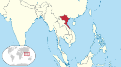 เขตการปกครองของสาธารณรัฐประชาธิปไตยเวียดนามในเอเชียตะวันออกเฉียงใต้ตามปี 1954 Geneva Accord
