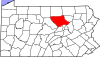 State map highlighting Lycoming County