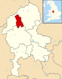 Stoke-on-Trent แสดงใน Staffordshire และ England