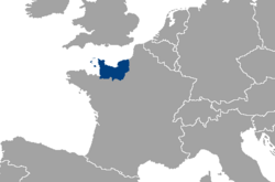 Location and extent of Normandy