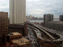 Ramp from the Brooklyn Bridge to FDR Drive, completed circa 1969