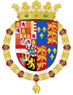 Coat of Arms of Philip II of Spain, English King Consort-Spanish Variant (1556-1558).svg