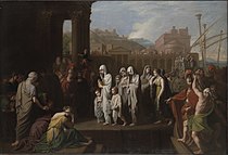 Agrippina Landing at Brundisium with the Ashes of Germanicus by Benjamin West.jpeg