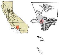 Ubicación dentro del condado de Los Ángeles, California.