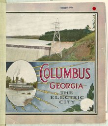 A pamphlet describing the city of Columbus, Georgia.