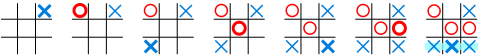 Game of Tic-tac-toe, won by X