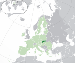 Map showing Slovakia in Europe
