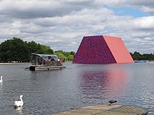 Christo's Mastaba installation in Hyde Park, London