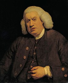 Retrato de Samuel Johnson en 1772 pintado por Sir Joshua Reynolds