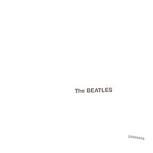 The album artwork of the Beatles' self-titled 1968 album, also known as "the White Album"