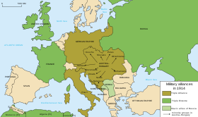 Map of Europe focusing on Austria-Hungary and marking the central location of ethnic groups in it including Slovaks, Czechs, Slovenes, Croats, Serbs, Romanians, Ukrainians, Poles.