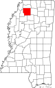 State map highlighting Panola County