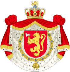 Coat of Arms of the Monarch of Norway (Golden Fleece Variant).svg