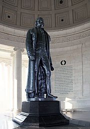 Statue of Thomas Jefferson inside Jefferson Memorial