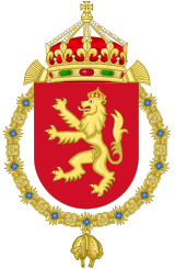 Coat of Arms of the Royal House of Bulgaria (Golden Fleece Variant).svg