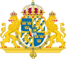 Coat of arms of Swedish Monarch (Golden Fleece variant).svg