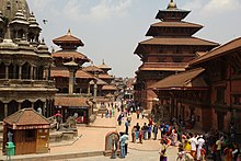 Patan Durbar Square has many buildings, mostly temples, built in the Pagoda style, and a couple of temples of Shikhara architecture showcasing the pinnacle of Nepali wood-, stone- and metal-craft.