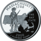 Massachusetts quarter dollar coin
