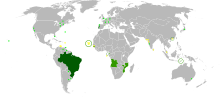 Karte der portugiesischen Sprache in der world.svg