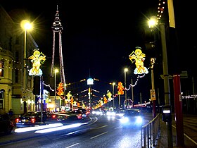 Blackpool Illuminations และ Tower.jpg