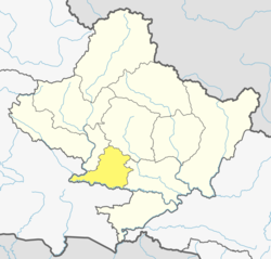 Ubicación de Syangja (amarillo oscuro) en la provincia de Gandaki