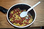 Succotash made with corn and kidney beans