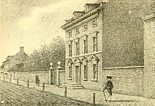 Engraving of President Washington's House in Philadelphia, his residence from 1790 to 1797