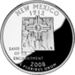 Moeda de um quarto de dólar do Novo México