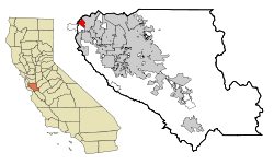 सांता क्लारा काउंटी और कैलिफोर्निया राज्य में स्थान