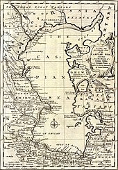 A map of the Caspian Sea in the mid 1700s