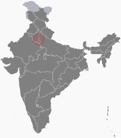 Vị trí của Delhi ở Ấn Độ