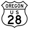 US 28 Oregon 1948 shield marker