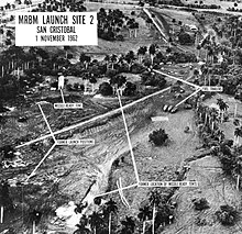 Aerial view of missile launch site at San Cristobal, Cuba