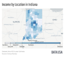Geo Map of Median Income by County in Indiana.png