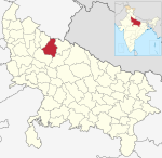 India Uttar Pradesh districts 2012 Bareilly.svg