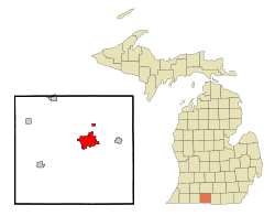 Ubicación de Coldwater dentro del condado de Branch, Michigan