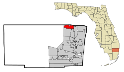 Broward County Florida Incorporated and Unincorporated areas Parkland Highlighted.svg