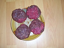 Photograph of elk meat patties