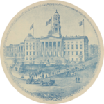 1895 engraving of Brooklyn Borough Hall