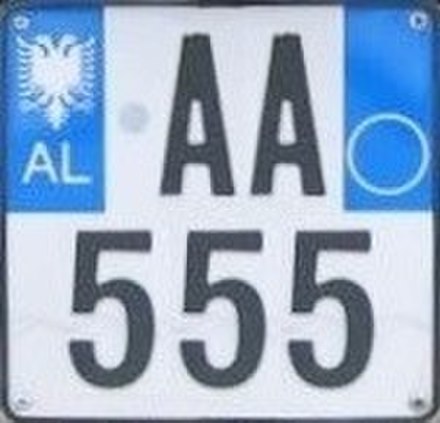 Albania motorcycle plate.jpg
