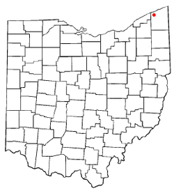 ที่ตั้งของเจนีวาภายใน Ashtabula County, Ohio
