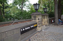 Subway entrance just outside Central Park