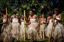 A women's dance from Vanuatu, using bamboo stamping tubes.