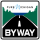 Pure Michigan Byway marker