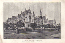 Photograph of the University College Nottingham (Arkwright Building), from the Illustrated Guide to the Church Congress 1897