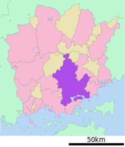 Okayama ในจังหวัด Okayama Ja.svg