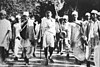 Gandhi during the Salt Satyagraha, March 1930.