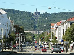 Kassel Hercules ที่ Bergpark Wilhelmshöhe สถานที่สำคัญของเมือง (มรดกโลกของยูเนสโก)