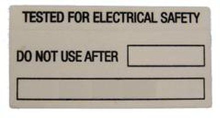 Seguridad eléctrica RCD prueba Etiquetas